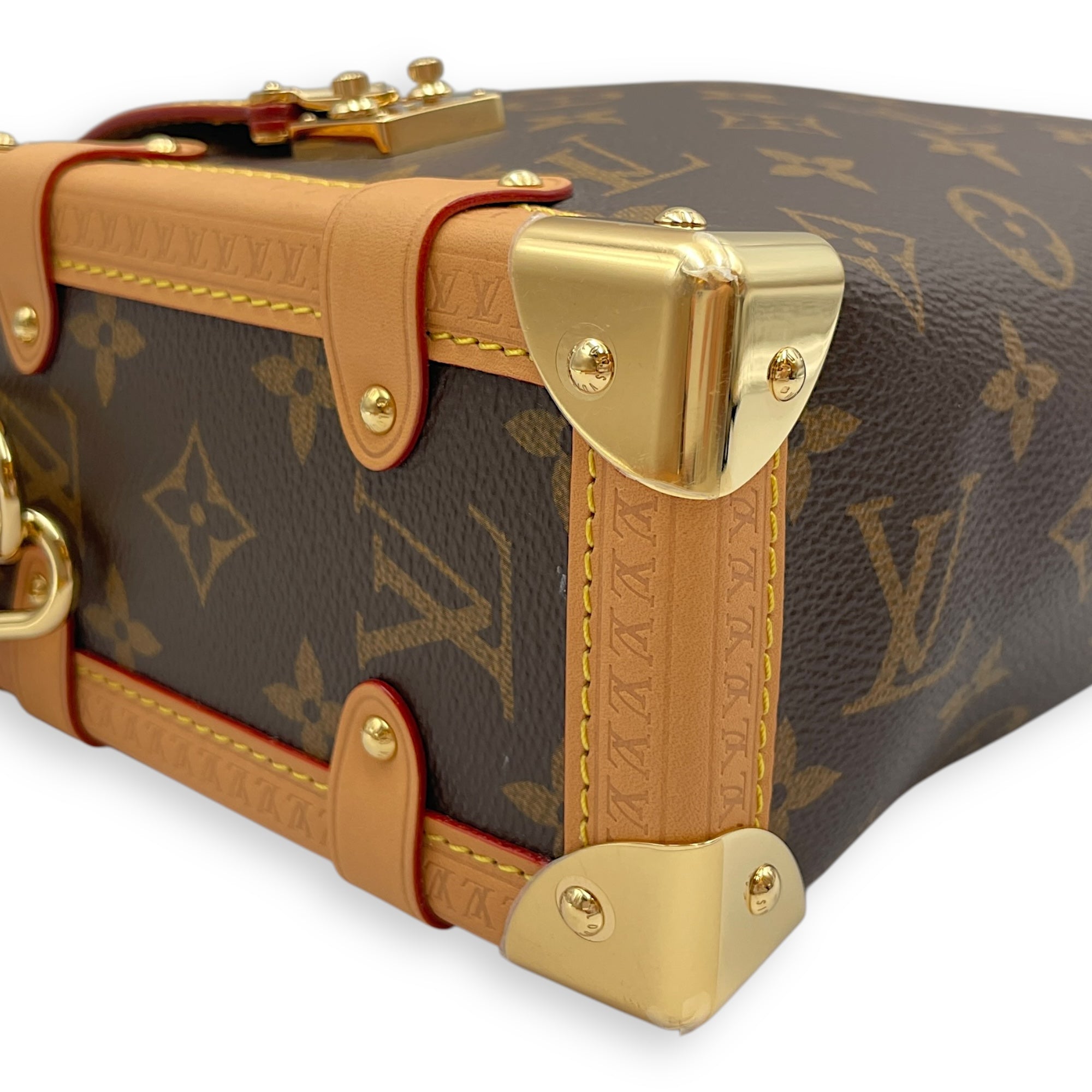 Side Trunk MM Monogram Brown Shoulder Bag in Canvas, Gold hardware