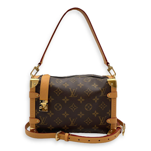 Side Trunk MM Monogram Brown Shoulder Bag in Canvas, Gold hardware