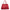 City Double Red Top Handle Bag in Calfskin, Silver hardware
