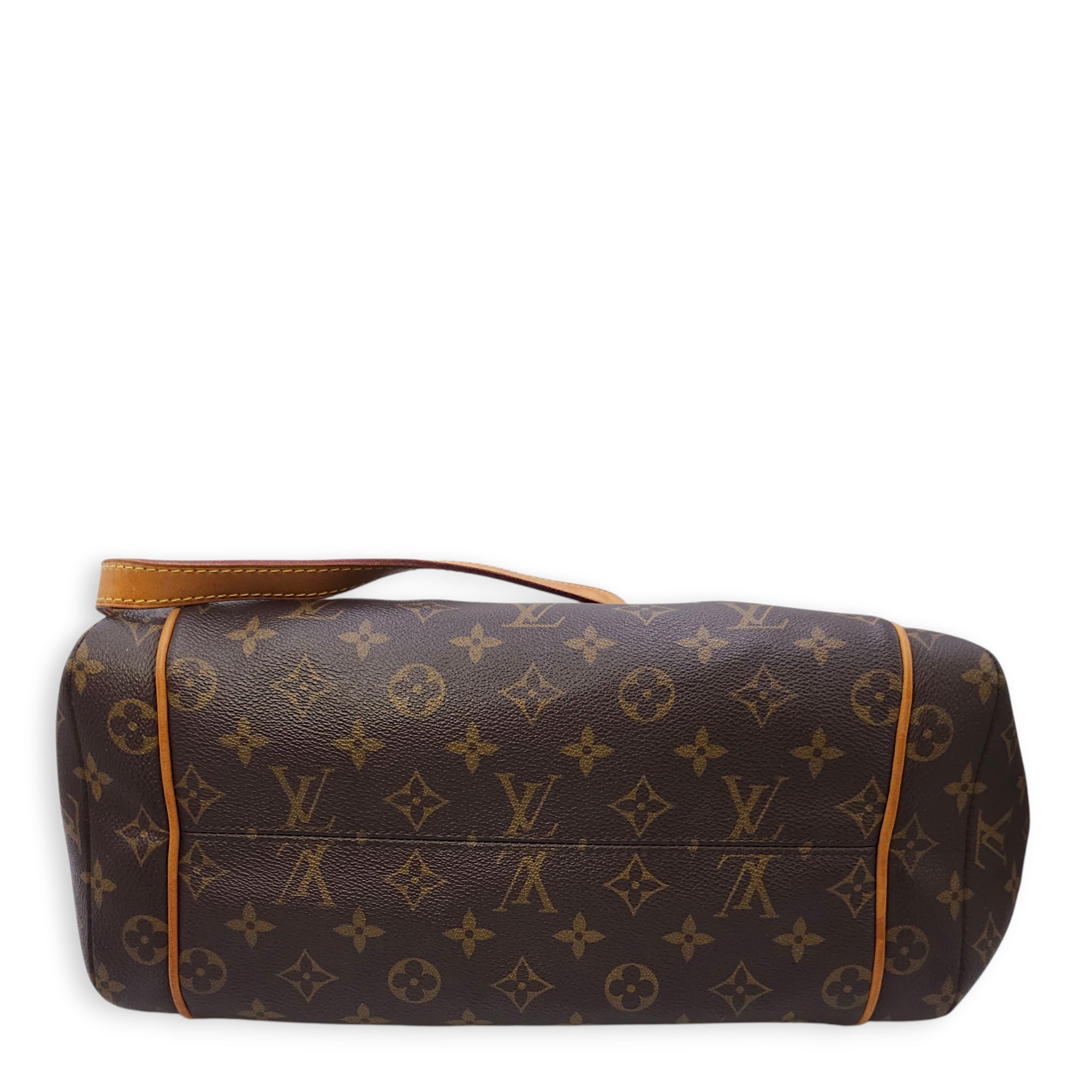 Totally MM Monogram Brown Shoulder Bag in Canvas, Gold hardware