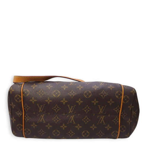 Totally MM Monogram Brown Shoulder Bag in Canvas, Gold hardware