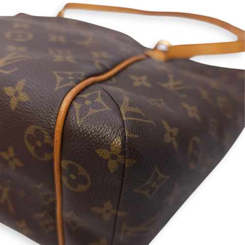 Totally MM Monogram Brown Shoulder Bag in Canvas, Gold hardware