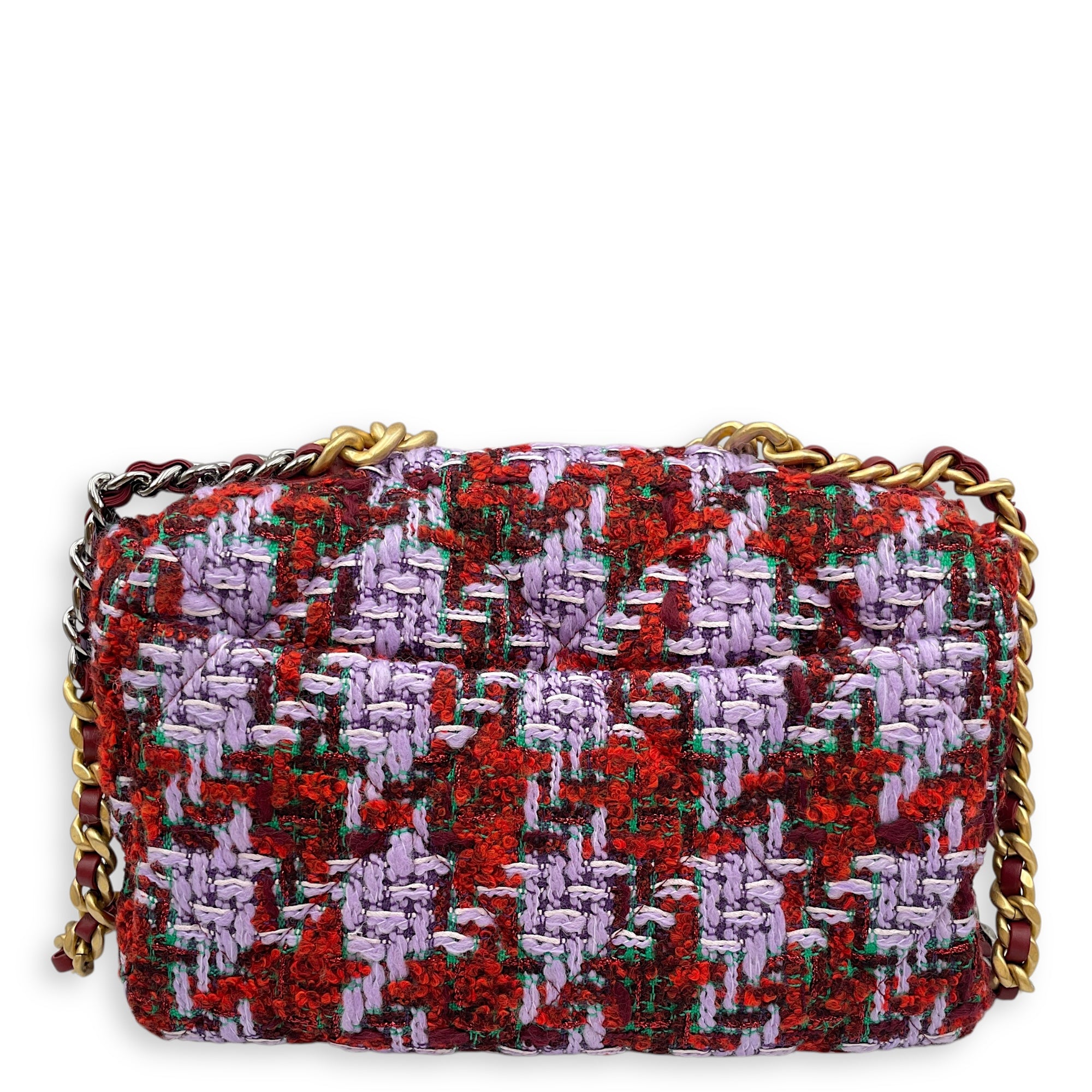 C19 Multi-colour Shoulder Bag in Tweed, Tri-tone hardware