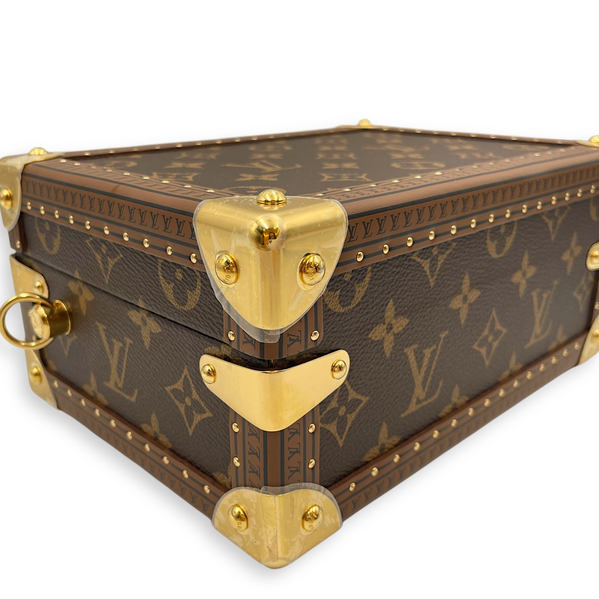 Valees 2 Way Petite Monogram Brown Handbag in Canvas, Gold hardware