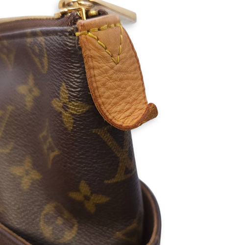 Totally MM Monogram Brown Shoulder Bag in Canvas, Gold hardware