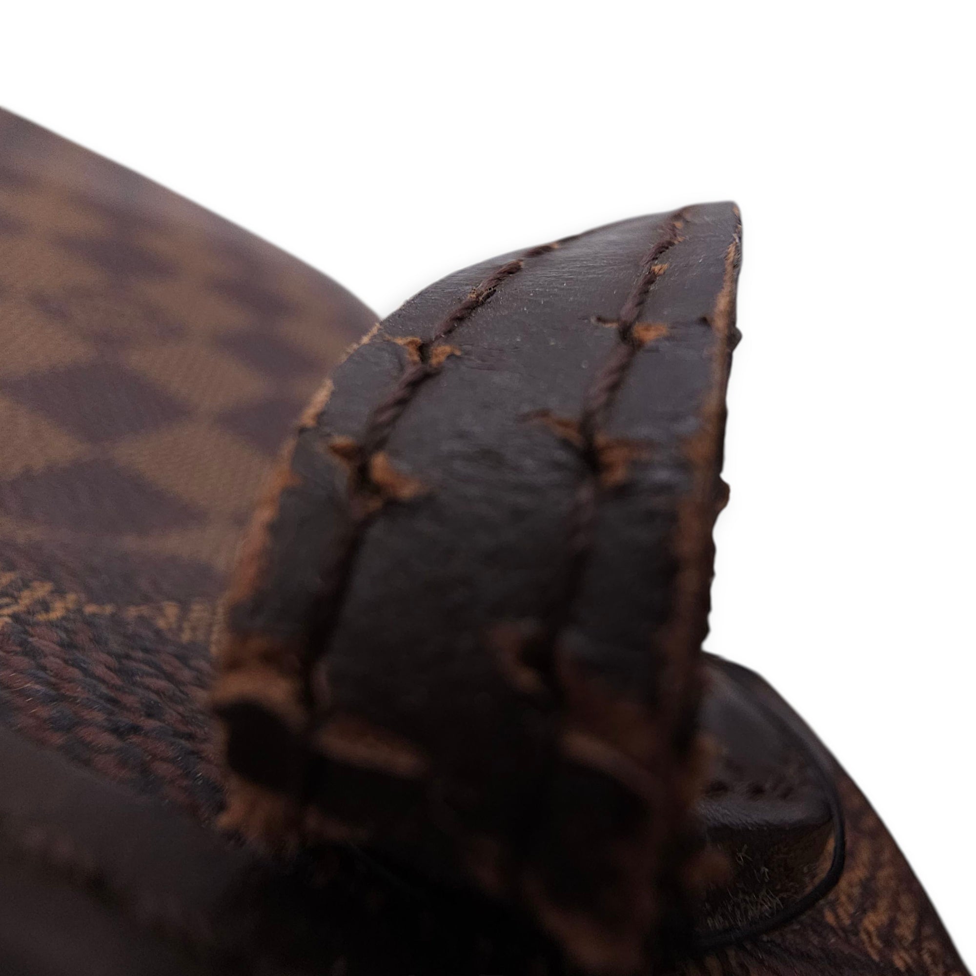 Damier Neverfull MM Brown Top Handle Bag in Canvas, Gold hardware