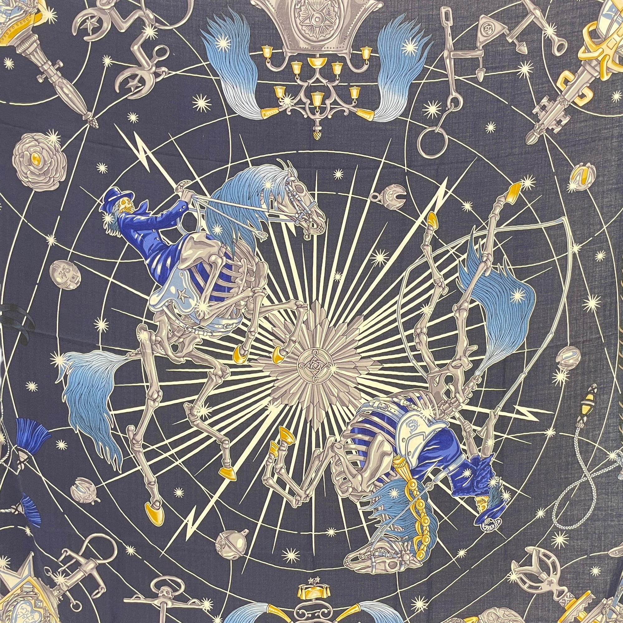 Chorus Stellarum 140 Marine/Indigo/Blanc Shawl