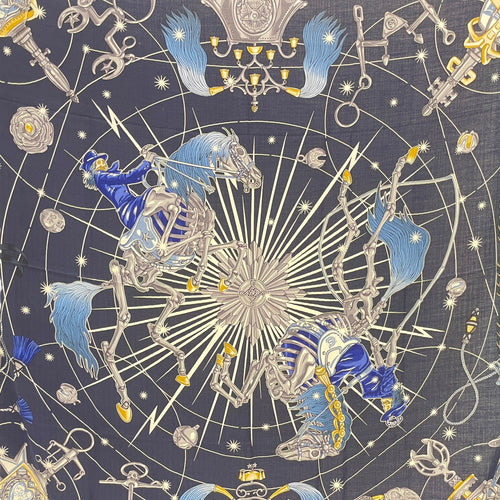 Chorus Stellarum 140 Marine/Indigo/Blanc Shawl