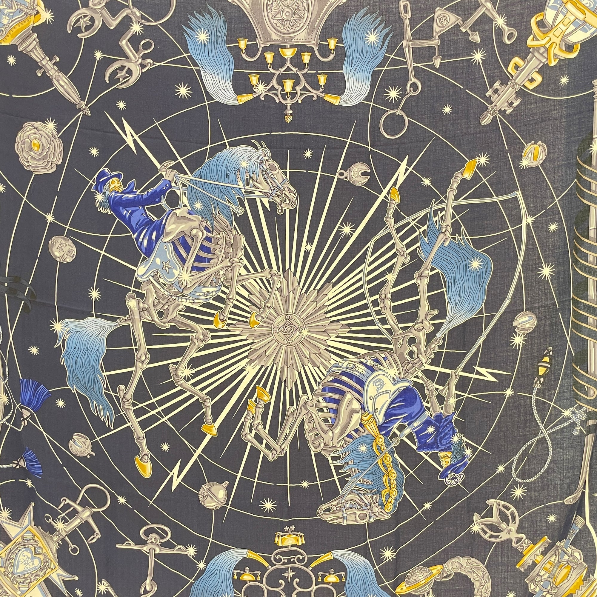 Chorus Stellarum 140 Marine/Indigo/Blanc Shawl