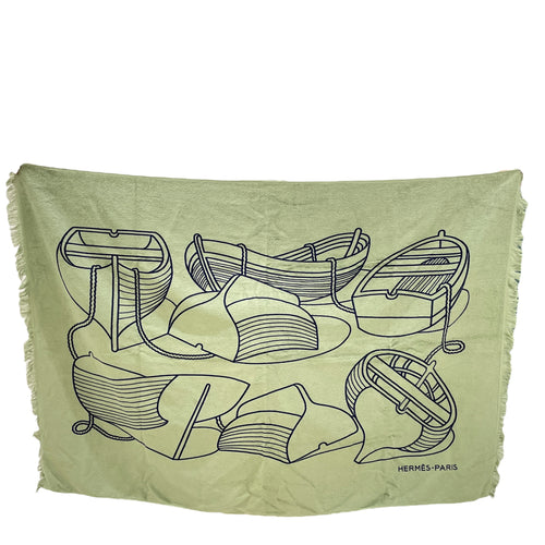 Yachting Tatoo Thalassa Green Beach Towel