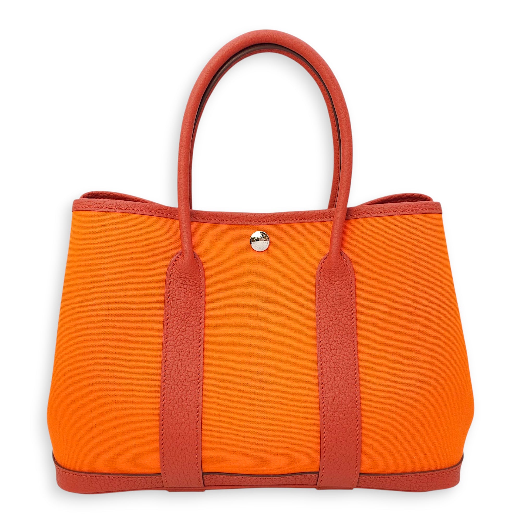 Garden Party 30 Sanguine/Orange Minium in Negonda/Toile Officier, Palladium hardware