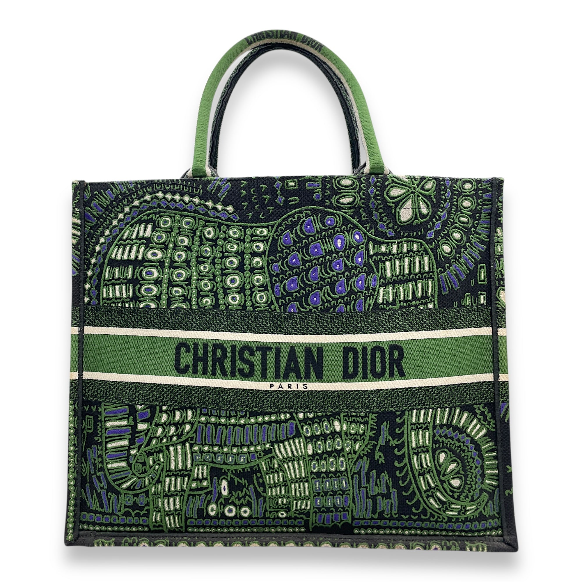 Book Large Green Tote Bag in Canvas