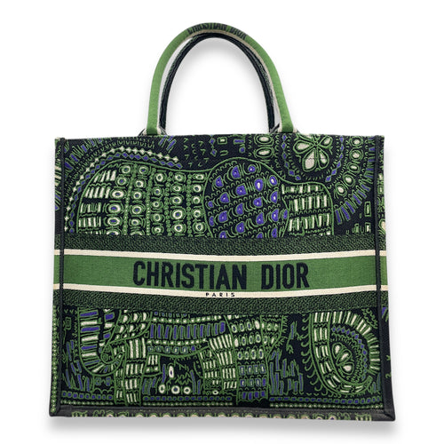 Book Large Green Tote Bag in Canvas