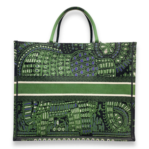 Book Large Green Tote Bag in Canvas