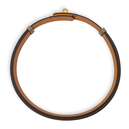 Kelly 18 Etoupe Belt in Epsom, Gold hardware