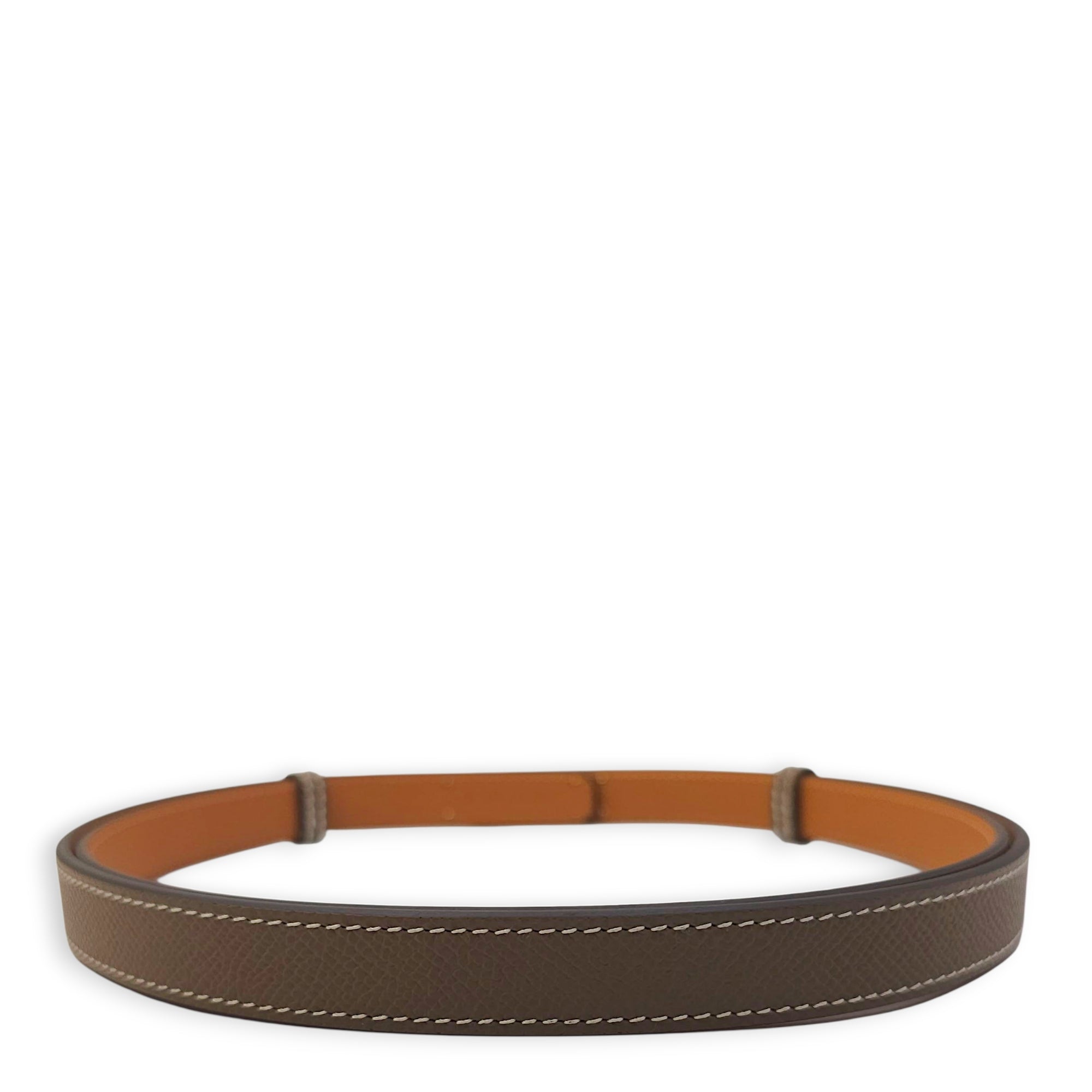 Kelly 18 Etoupe Belt in Epsom, Gold hardware