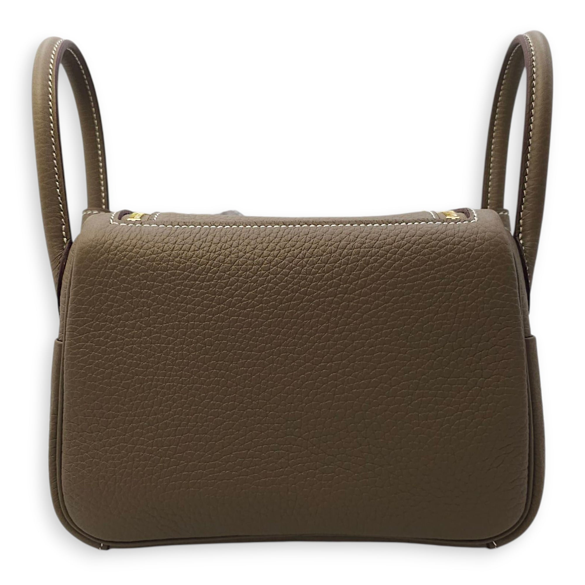 Lindy II Mini Etoupe in Clemence, Gold hardware
