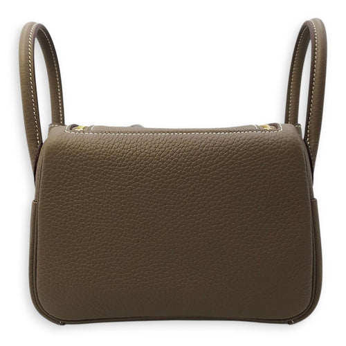 Lindy II Mini Etoupe in Clemence, Gold hardware