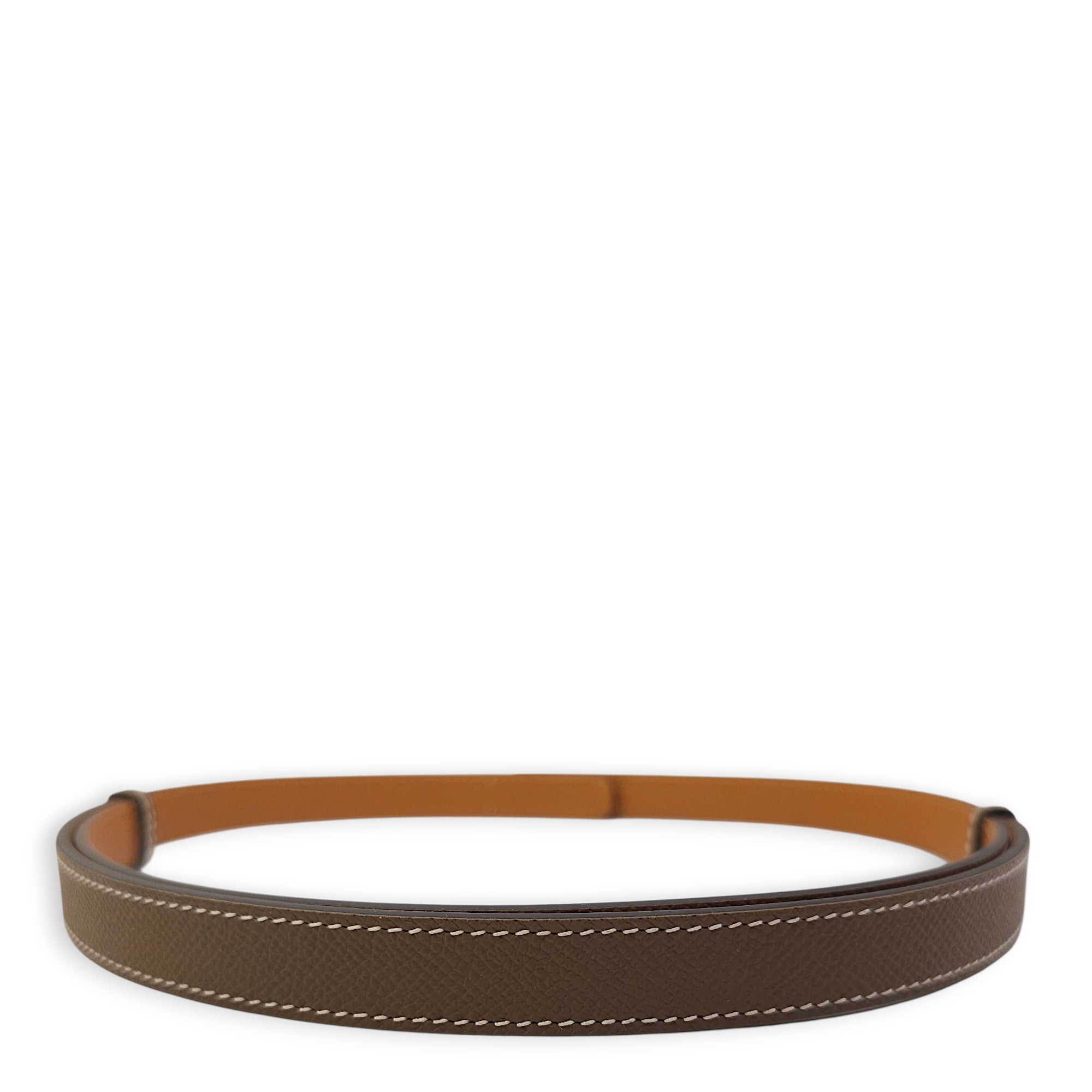 Kelly 18 Etoupe Belt in Epsom, Gold hardware