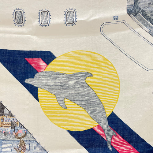 Ferry Tales 100 Chines/Marine/Fuchsia Scarf