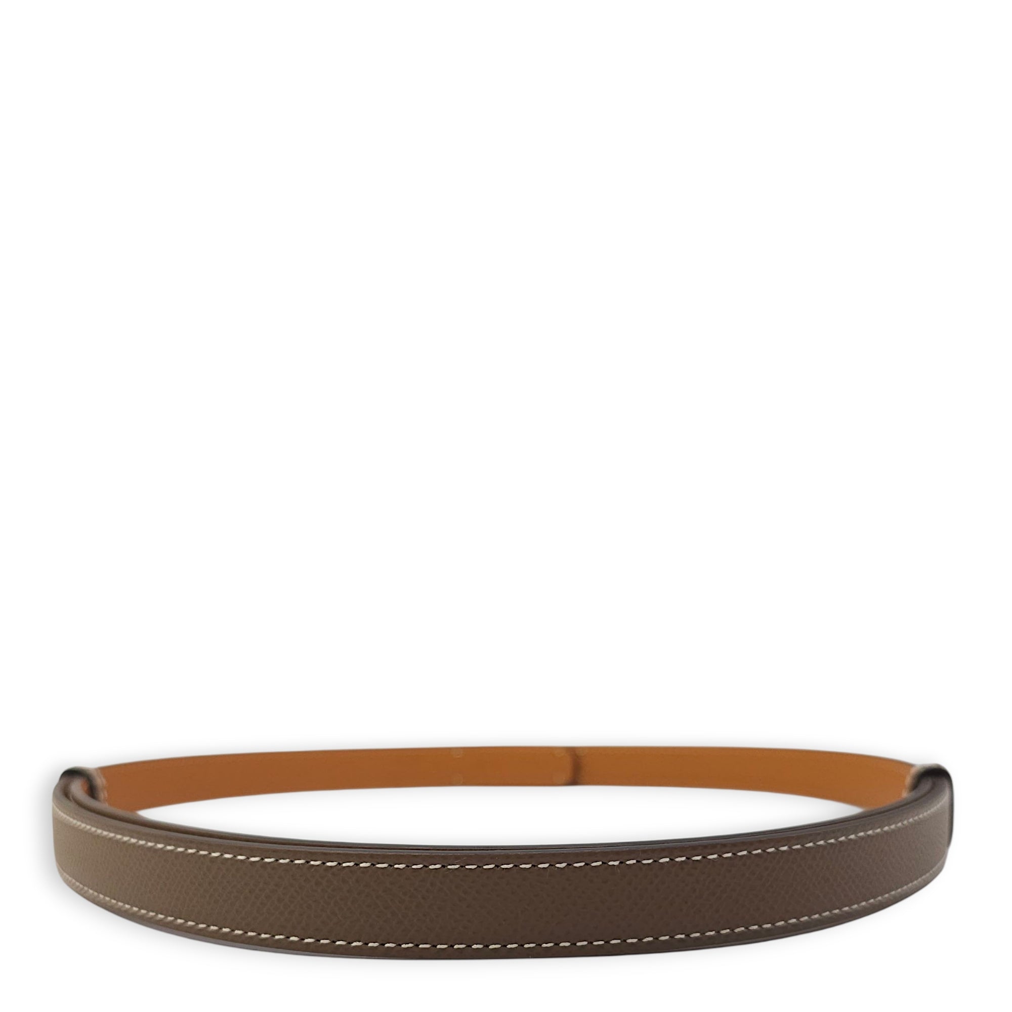 Kelly 18 Etoupe Belt in Epsom, Gold hardware