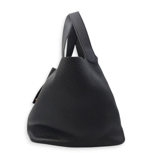 Picotin 22 Black in Clemence, Gold hardware