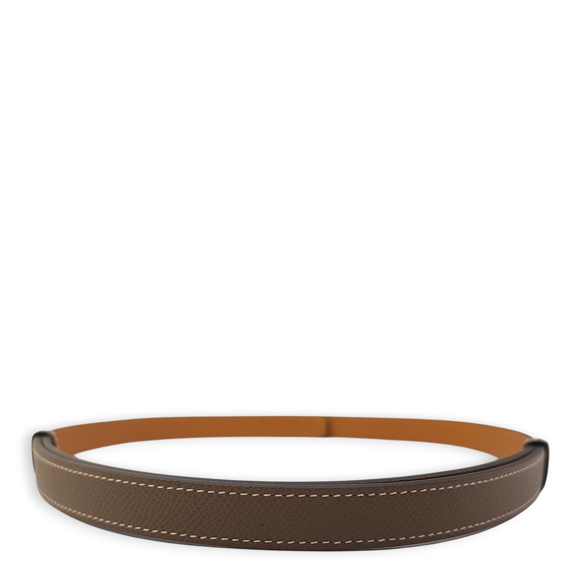 Kelly 18 Etoupe Belt in Epsom, Gold hardware