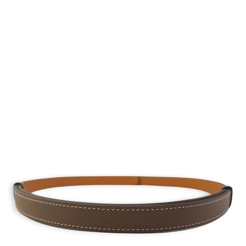 Kelly 18 Etoupe Belt in Epsom, Gold hardware