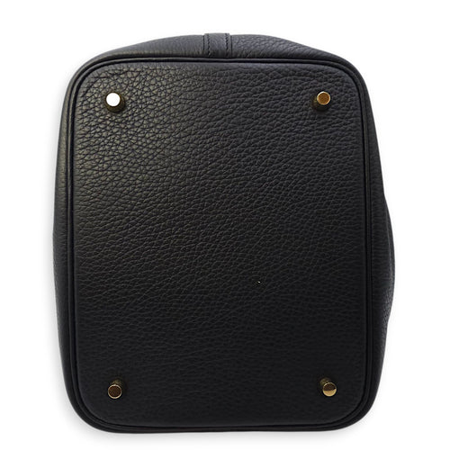 Picotin 22 Black in Clemence, Gold hardware