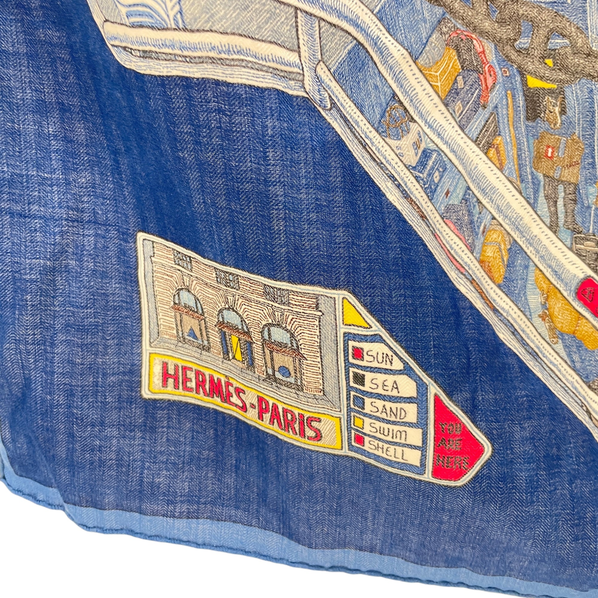 Ferry Tales 100 Chines/Marine/Fuchsia Scarf
