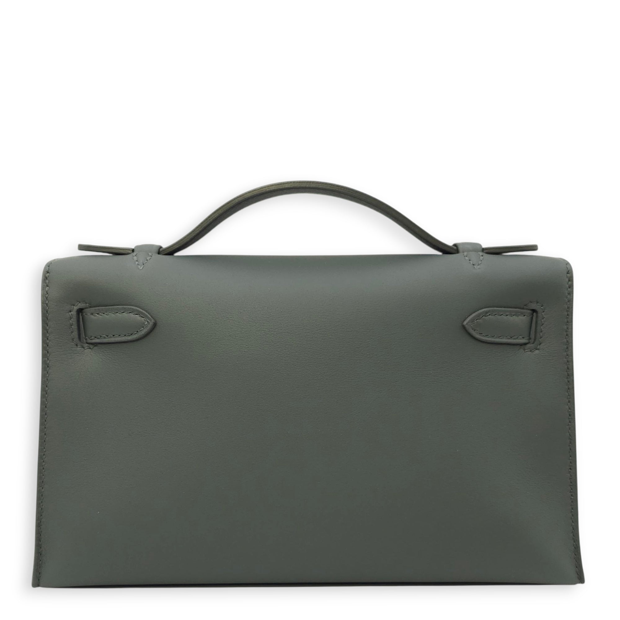Kelly Pochette Vert Mangrove in Swift, Permabrass hardware