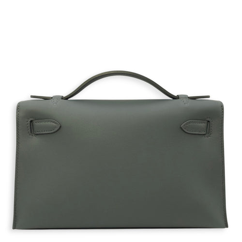 Kelly Pochette Vert Mangrove in Swift, Permabrass hardware