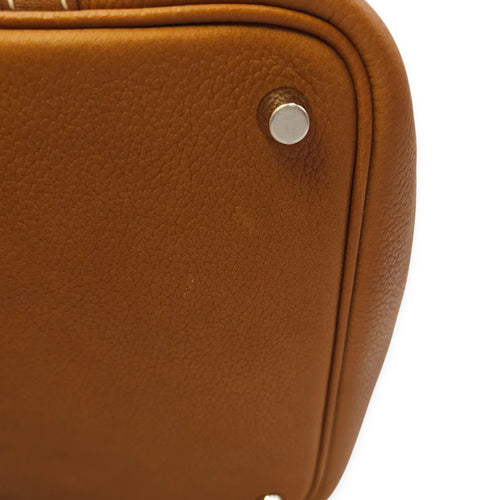 Picotin 18 Fauve in Barenia Faubourg, Palladium hardware