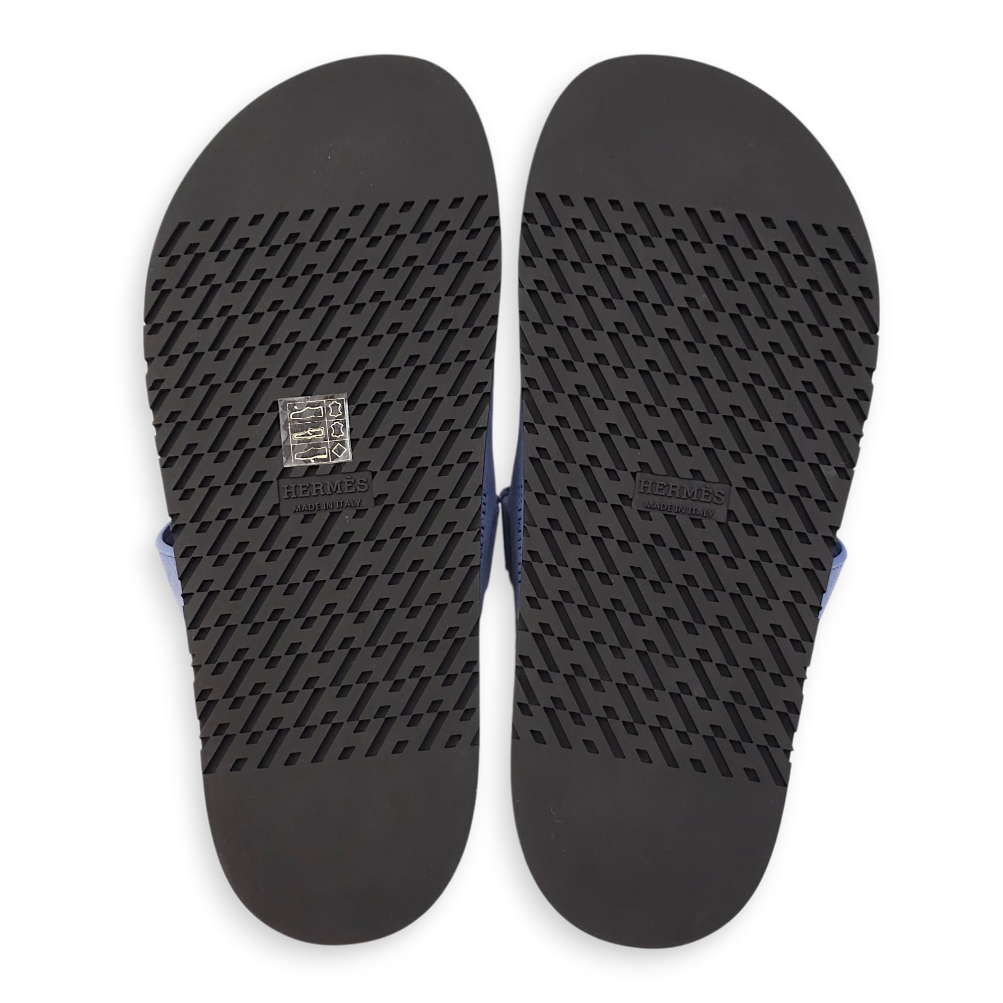 Chypre 39.5 Blue Sandal in Suede Leather