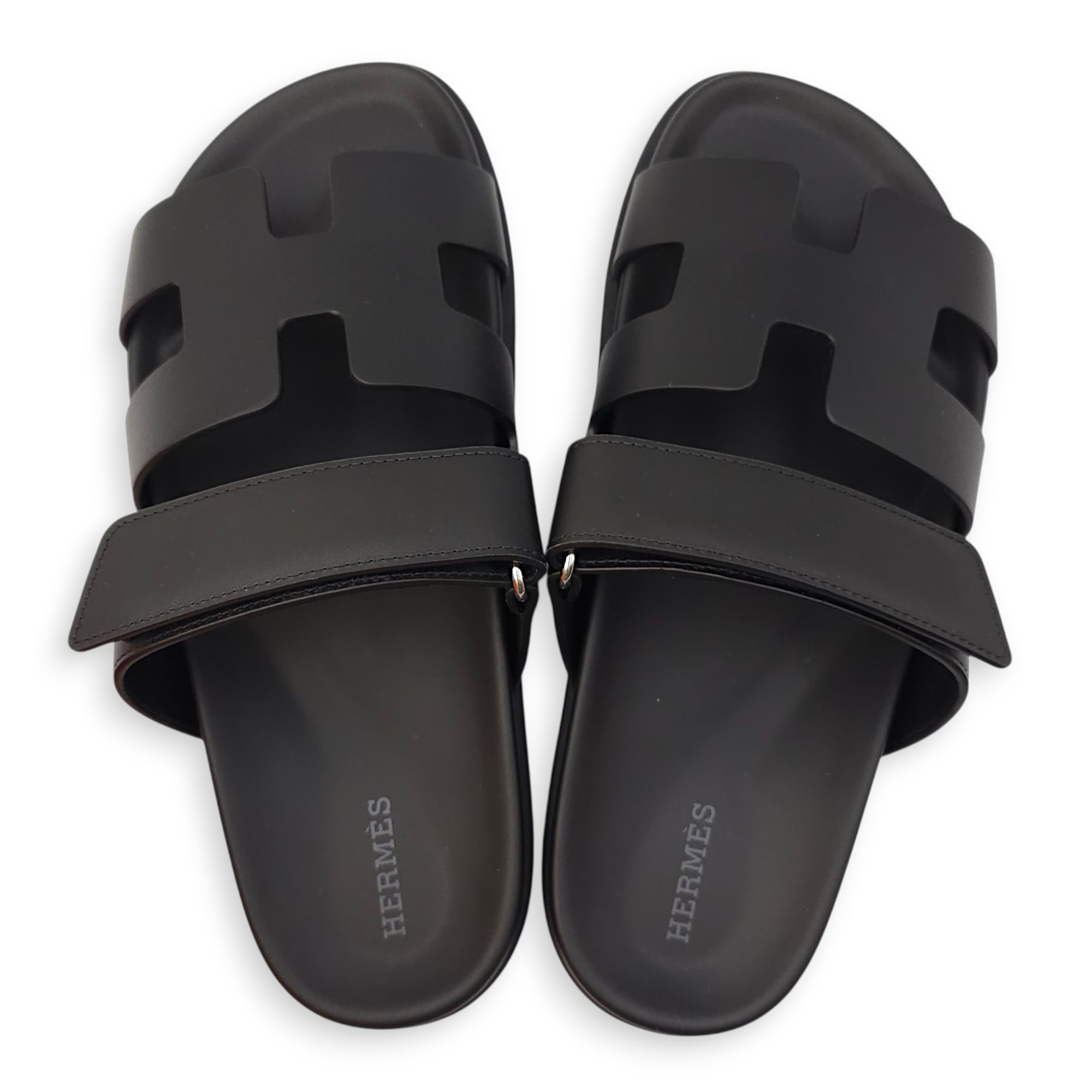 Chypre 38 Black Sandal in Calfskin