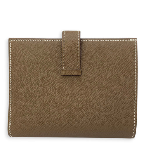 Bearn Compact Etoupe Wallet in Madame, Palladium hardware