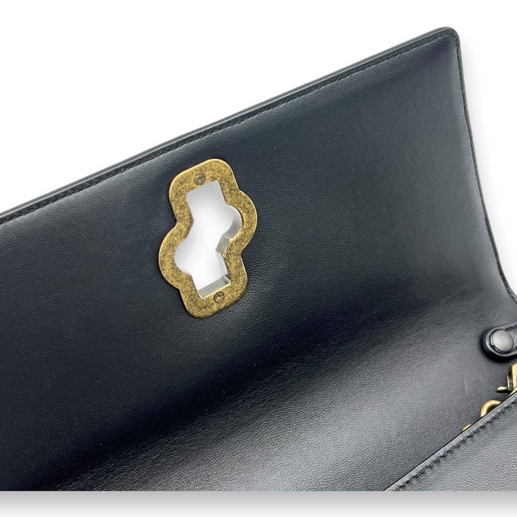 Flap Multi-colour Wallet On Chain in Natural Fur, Brushed Gold hardware