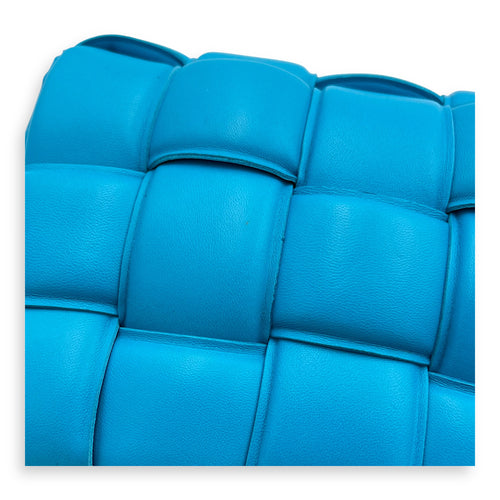 Padded Cassette Shoulder Bag Blue in Lambskin, Gold hardware