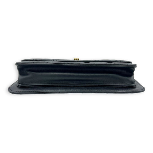 2.55 Shoulder Bag Black in Calfskin, Gold hardware