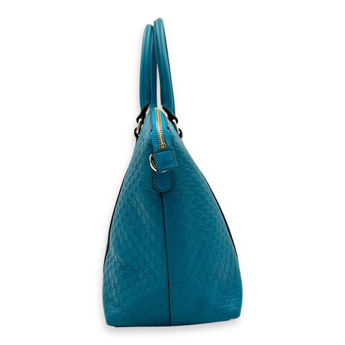 Guccissima Top Handle Bag Blue in Guccissima Leather, Gold hardware