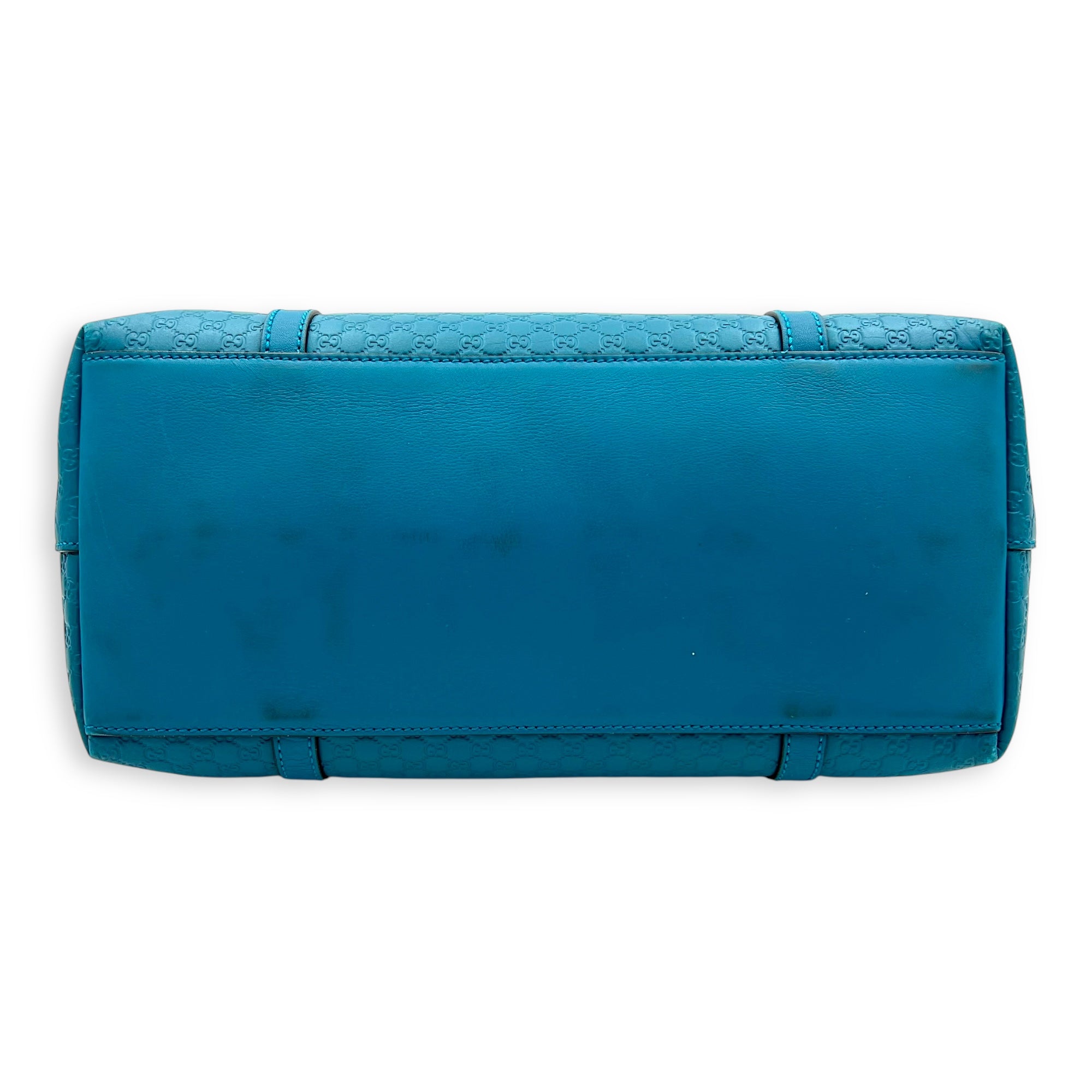 Guccissima Top Handle Bag Blue in Guccissima Leather, Gold hardware