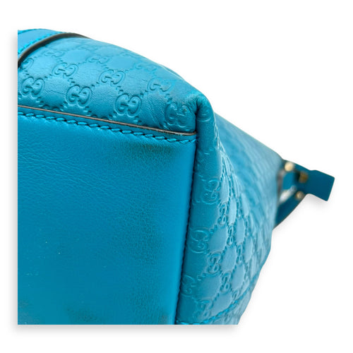 Guccissima Top Handle Bag Blue in Guccissima Leather, Gold hardware