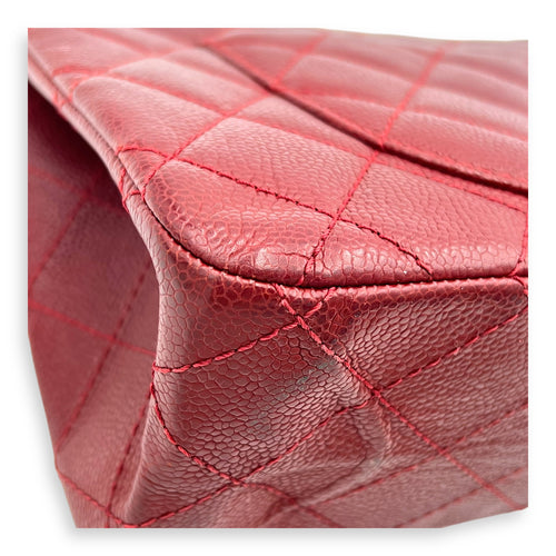 2.55 Shoulder Bag Red in Caviar Leather, Ruthenium hardware