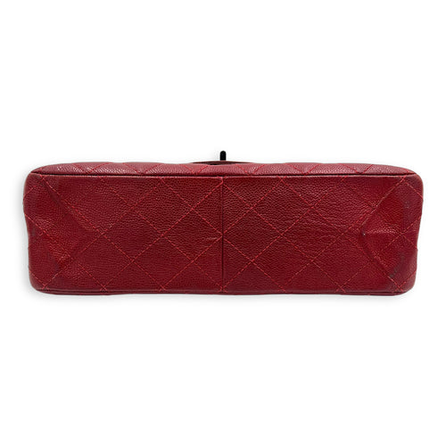 2.55 Shoulder Bag Red in Caviar Leather, Ruthenium hardware