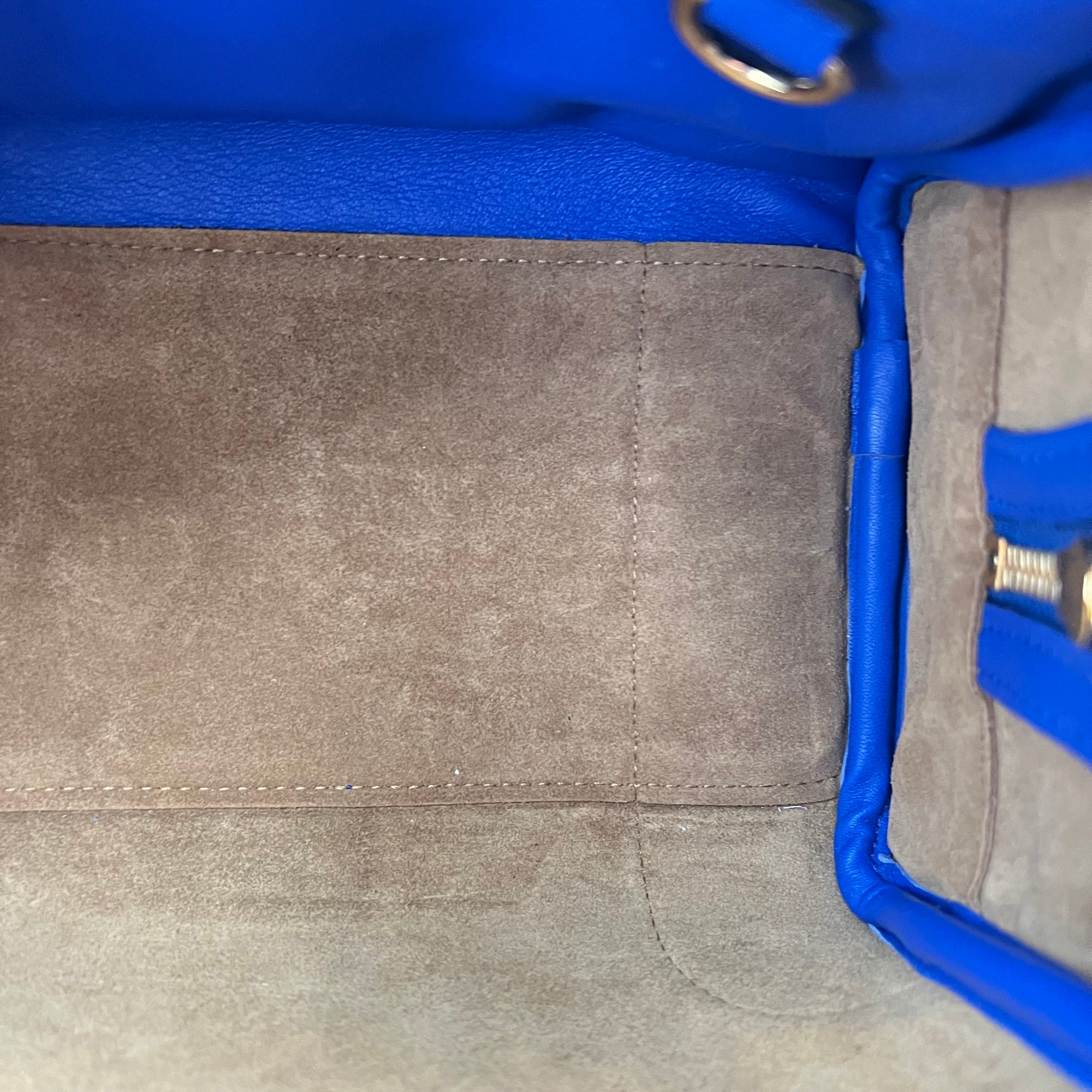 Amazona 19 Brown Top Handle Bag in Calfskin, Gold hardware