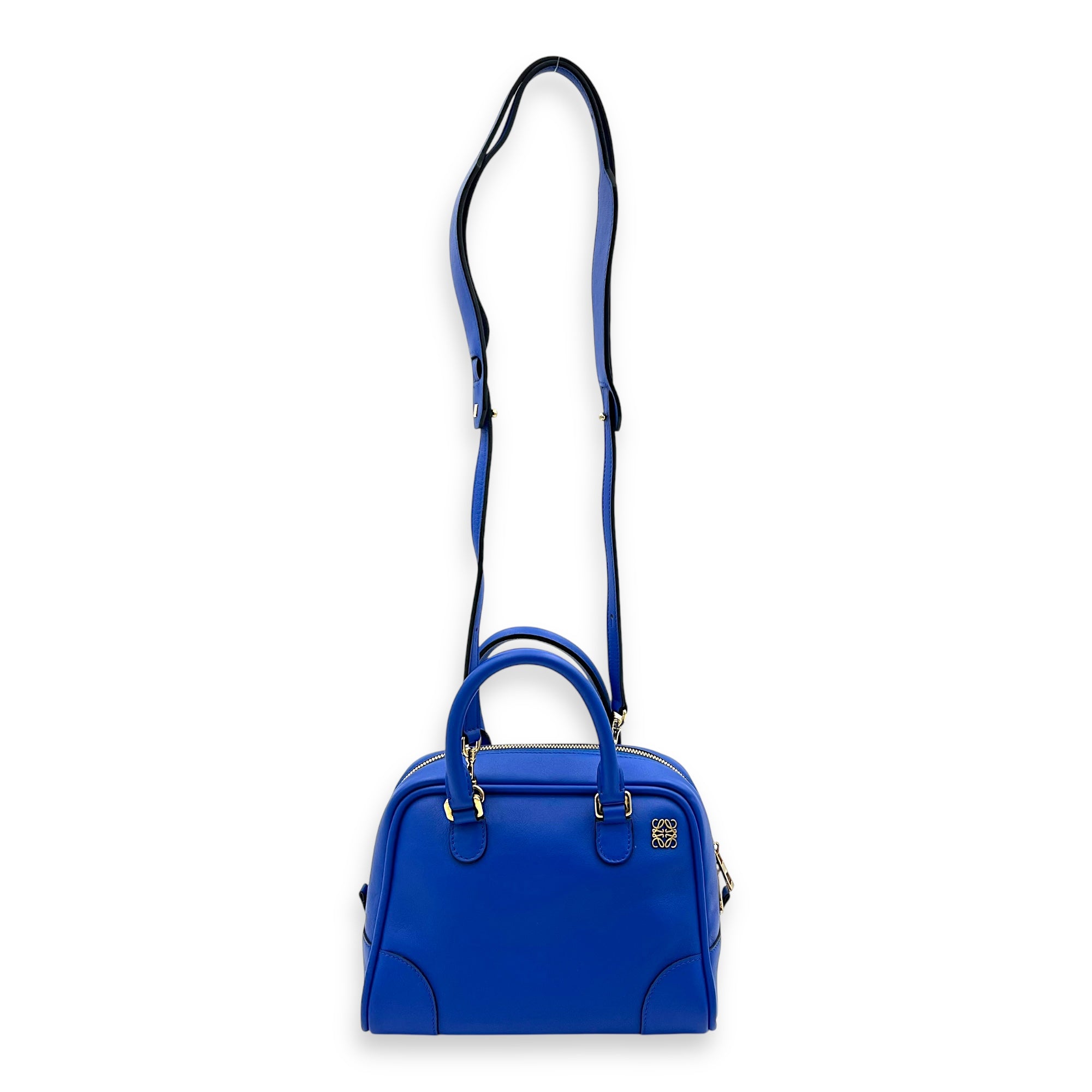 Amazona 19 Brown Top Handle Bag in Calfskin, Gold hardware