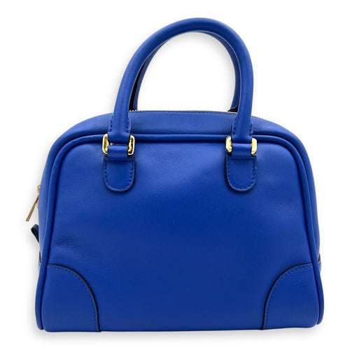 Amazona 19 Brown Top Handle Bag in Calfskin, Gold hardware