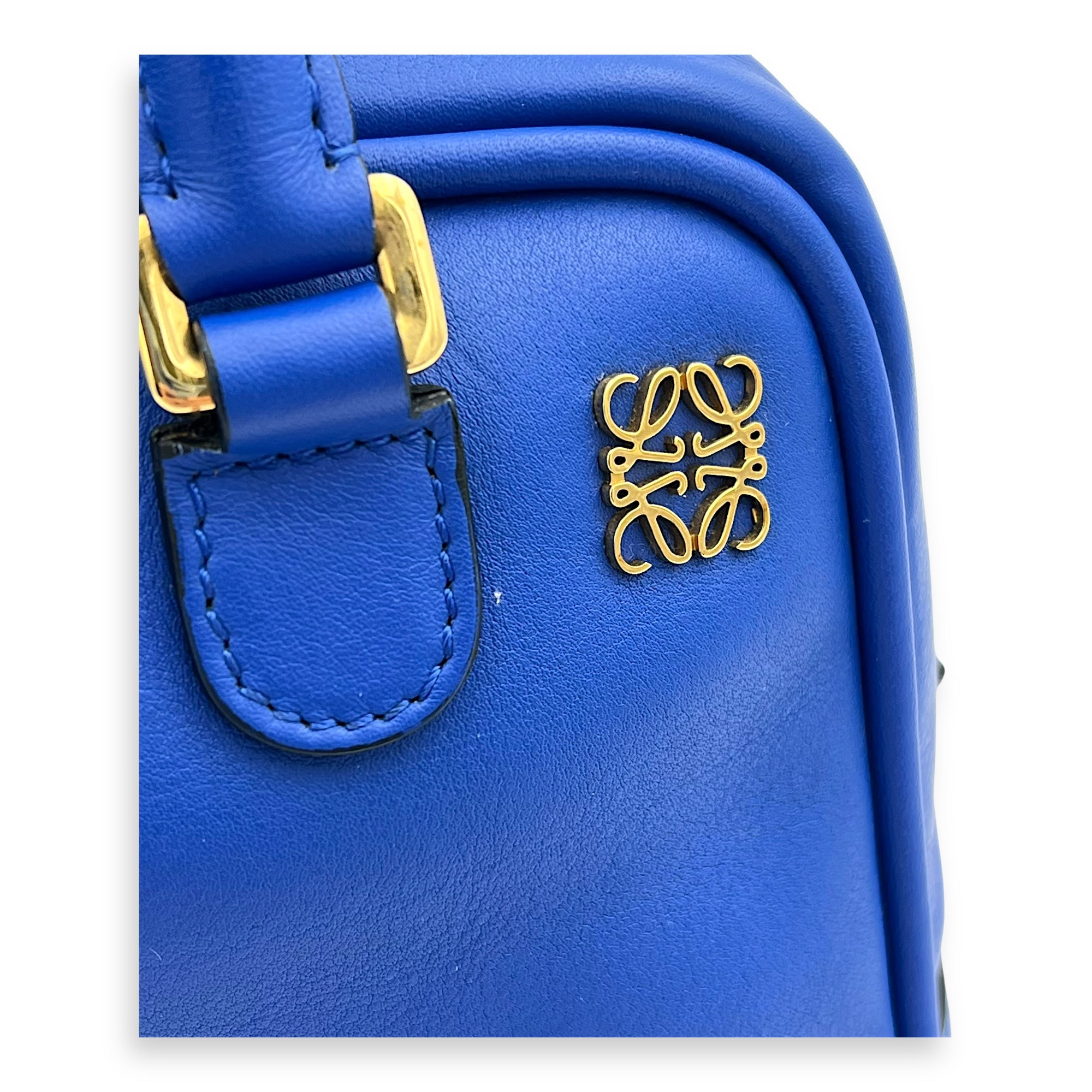 Amazona 19 Brown Top Handle Bag in Calfskin, Gold hardware