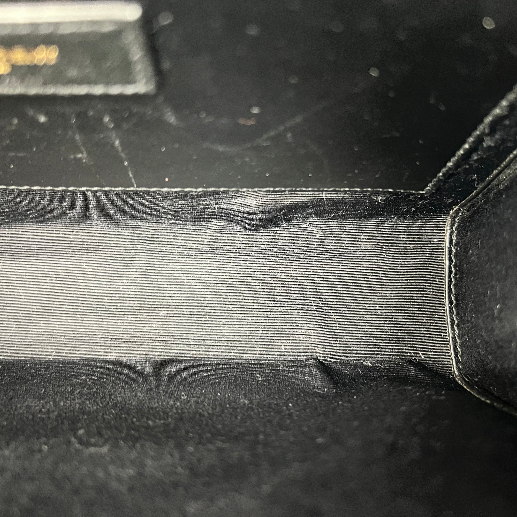 Envelope Shoulder Bag Black in Calfskin, Gold hardware