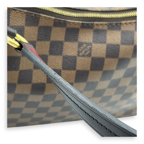 Lymington Top Handle Bag Brown in Coated Canvas, Gold hardware